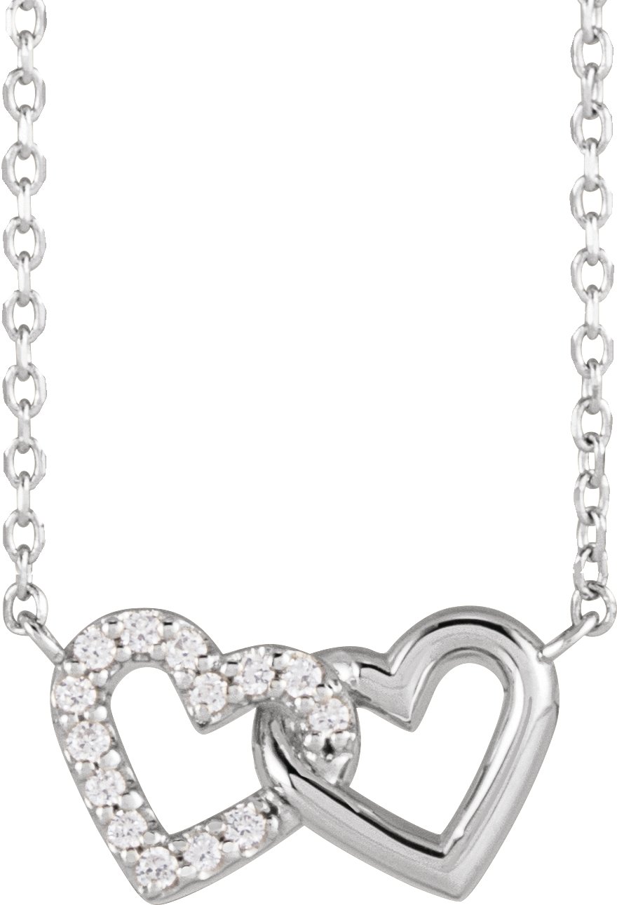 Interlocking Heart Necklace or Center