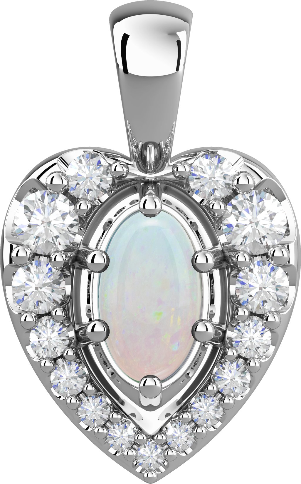 Halo-Style Cabochon Necklace or Pendant
