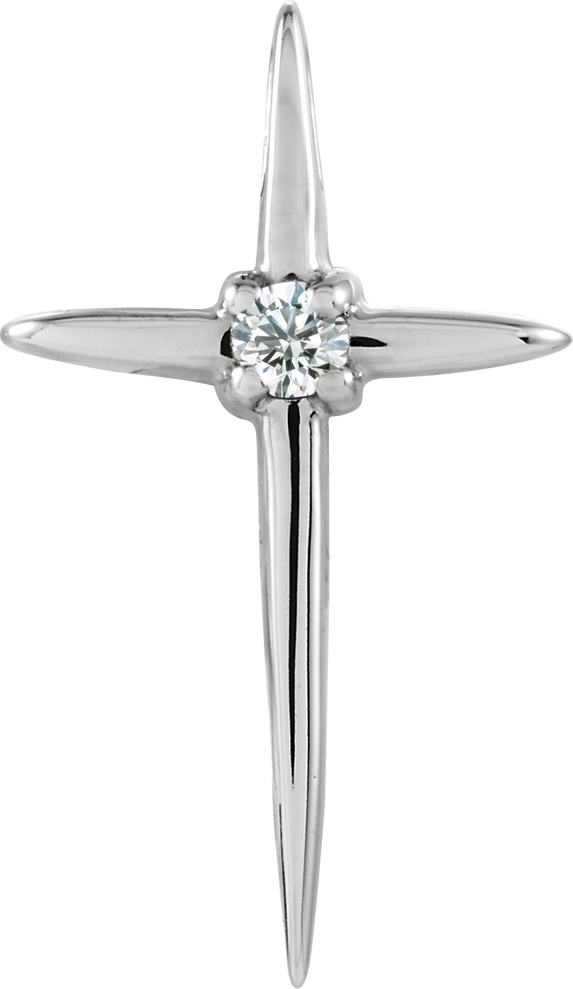 Solitaire Cross Pendant