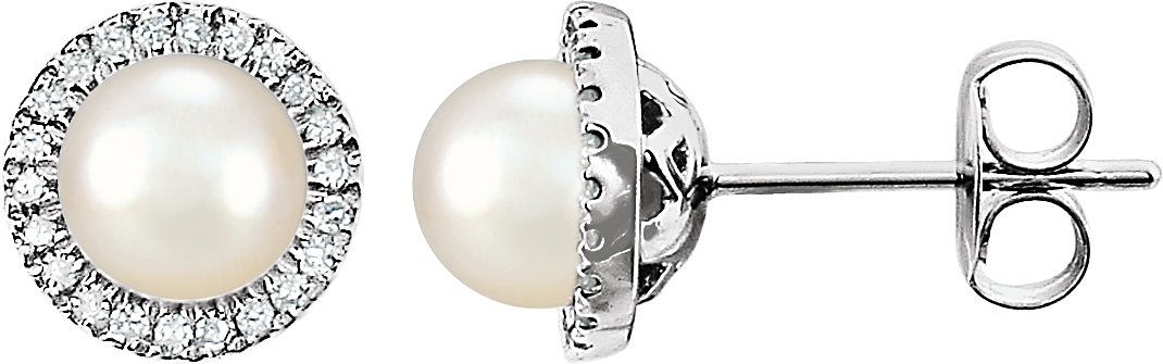 Round 4-Prong Halo-Style Birthstone Earrings