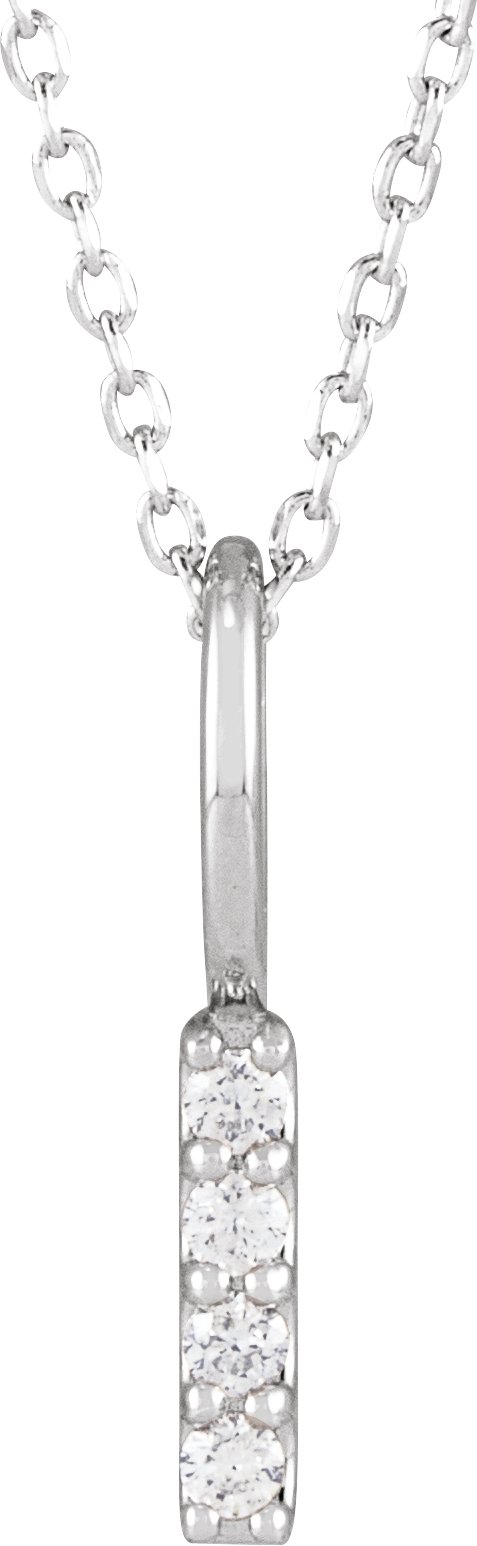 Vertical Bar Necklace or Charm/Pendant