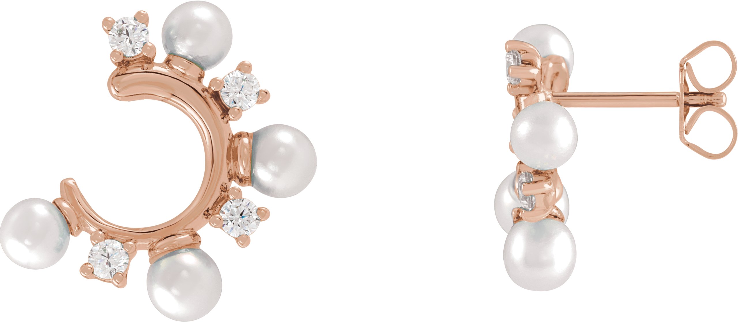 Pearl Hoop Earrings