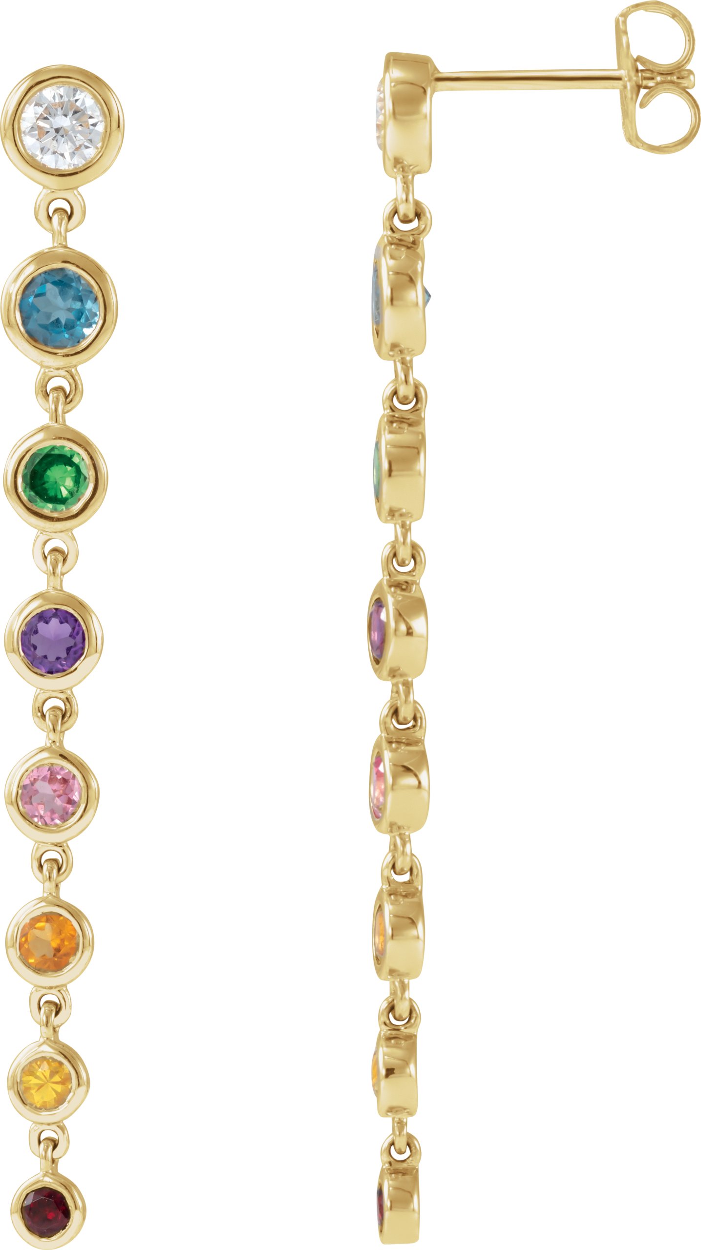 Rainbow Dangle Earrings