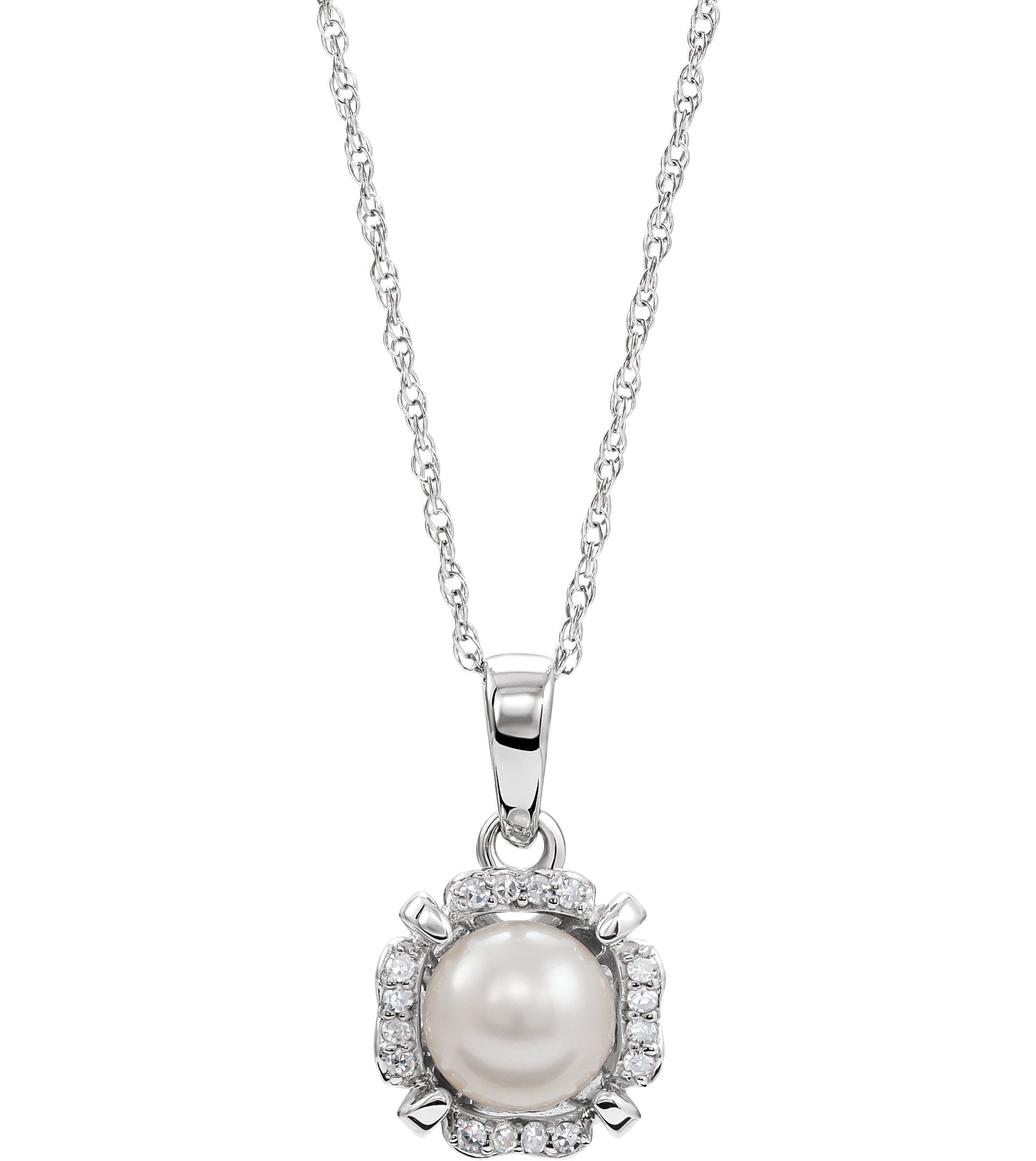 Halo-Style Birthstone Necklace