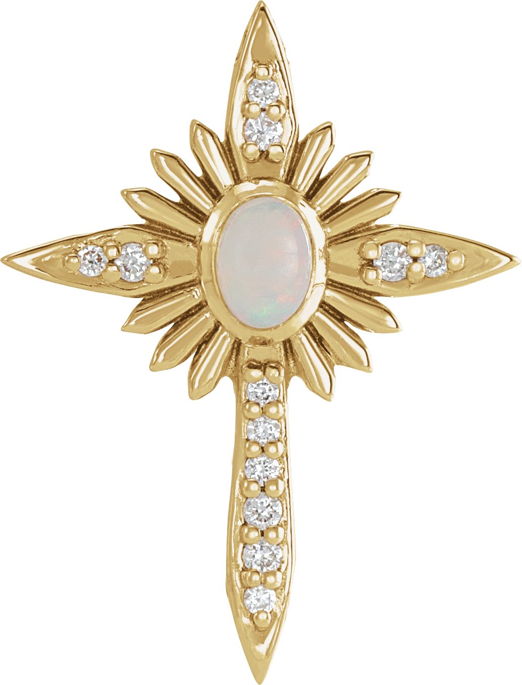 Accented Nativity Cross Necklace or Pendant