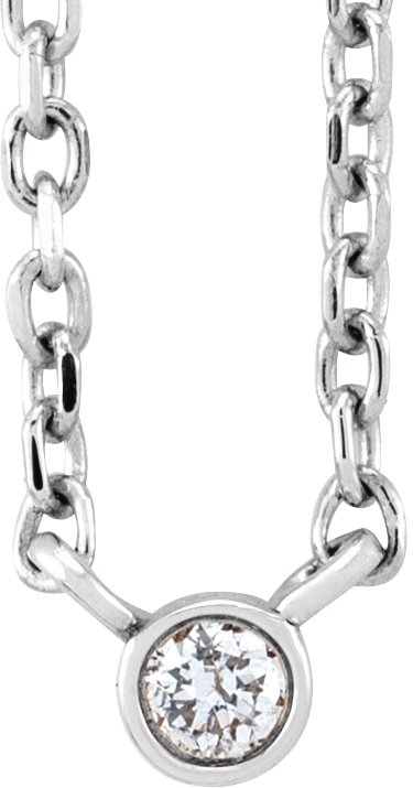 Bezel-Set Solitaire Necklace