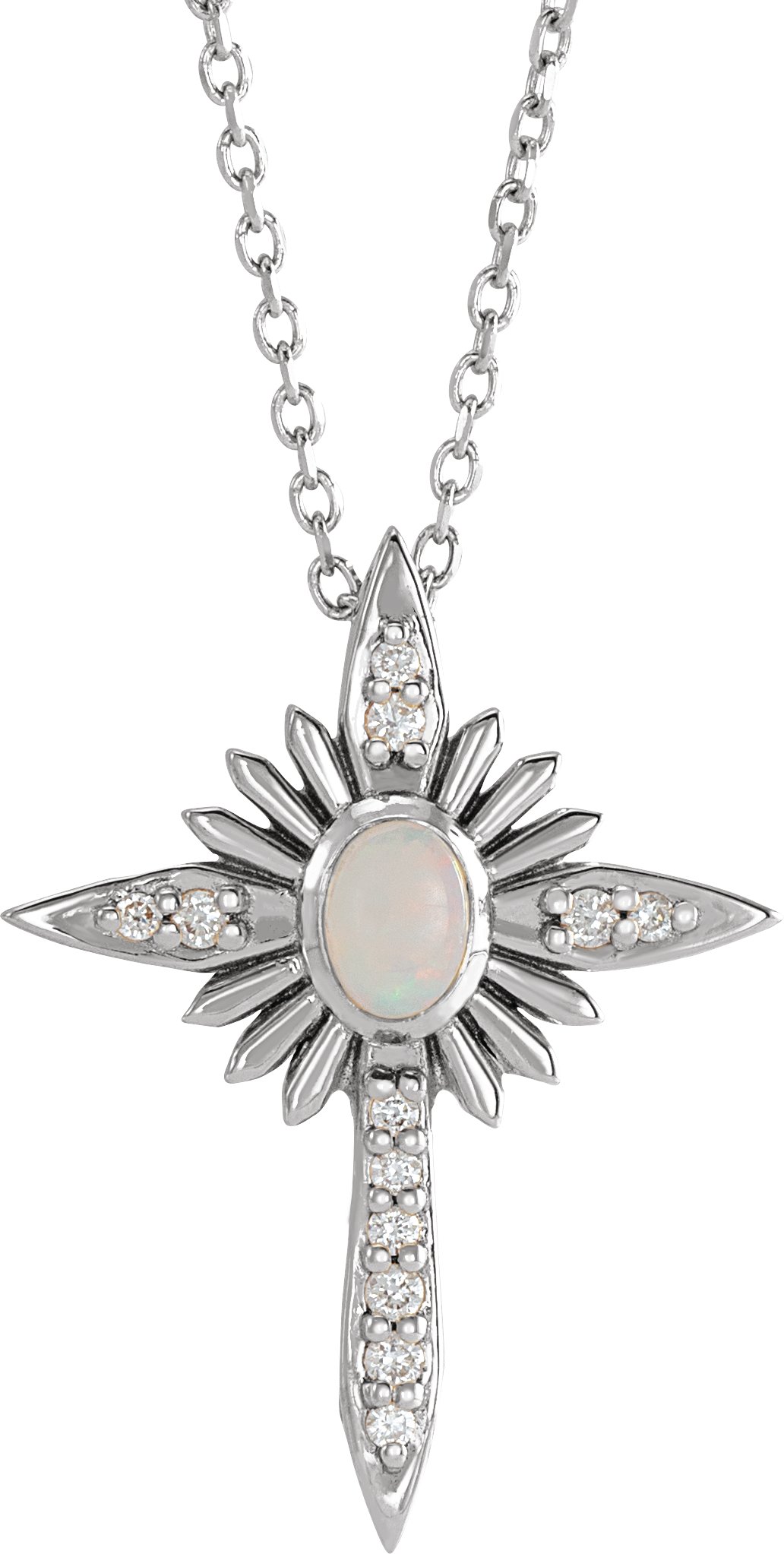 Accented Nativity Cross Necklace or Pendant