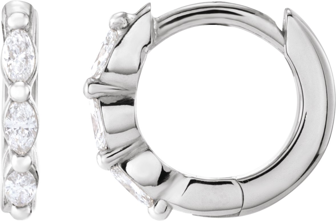 Marquise Hoop Earrings