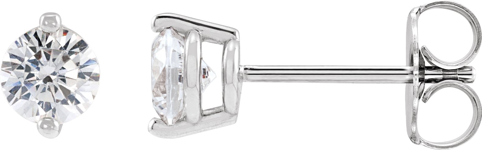 Round 2-Prong Stud Earrings