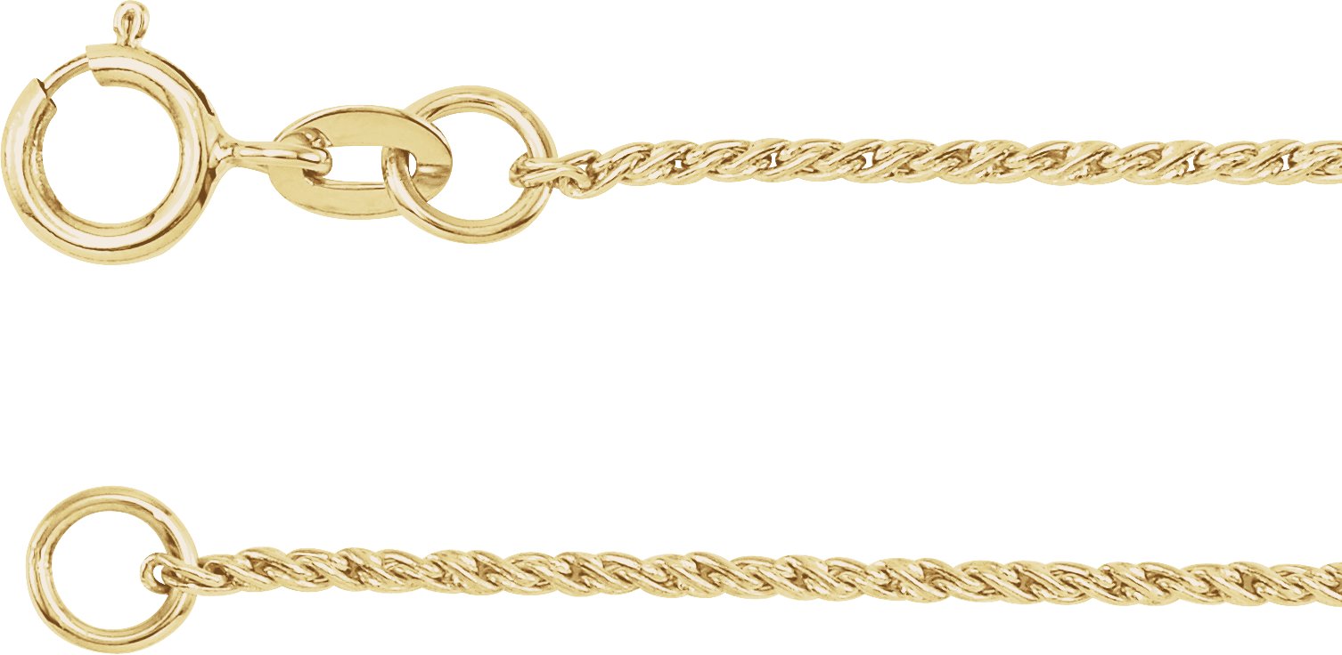 1 mm Twisted Wheat Chain