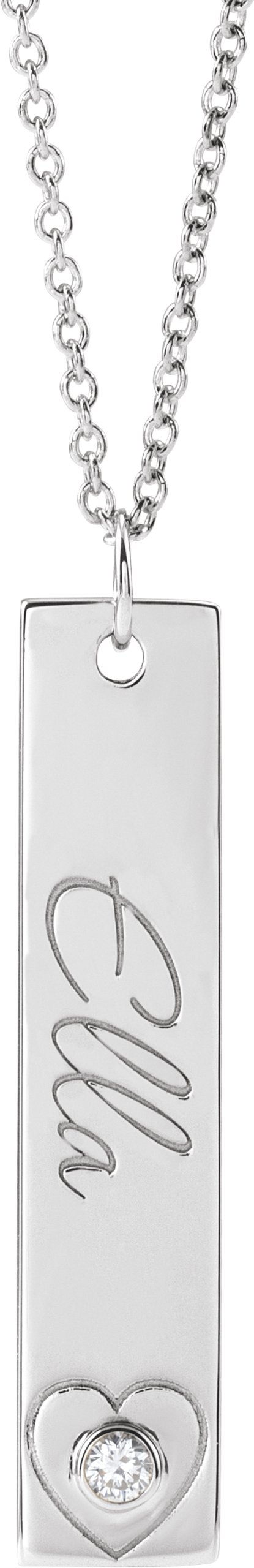 Engravable Heart Necklace or Pendant