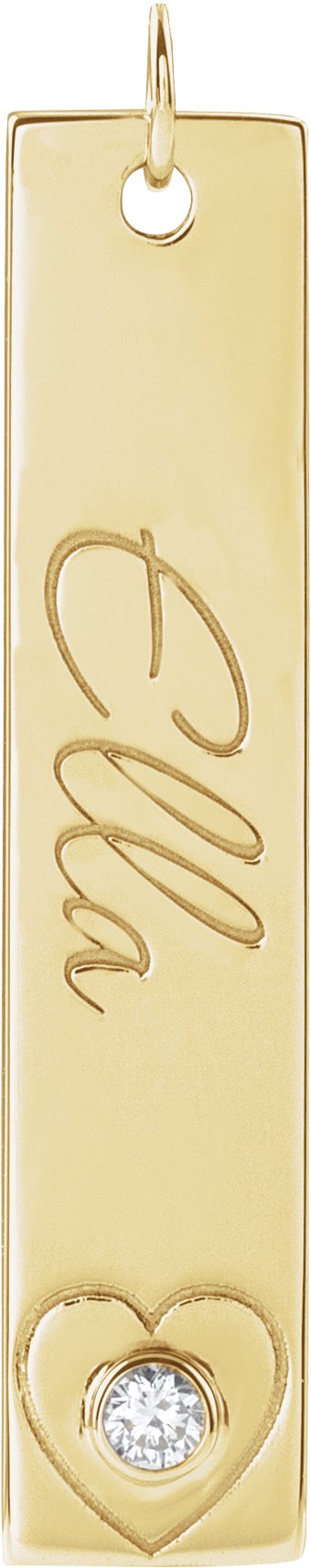 Engravable Heart Necklace or Pendant