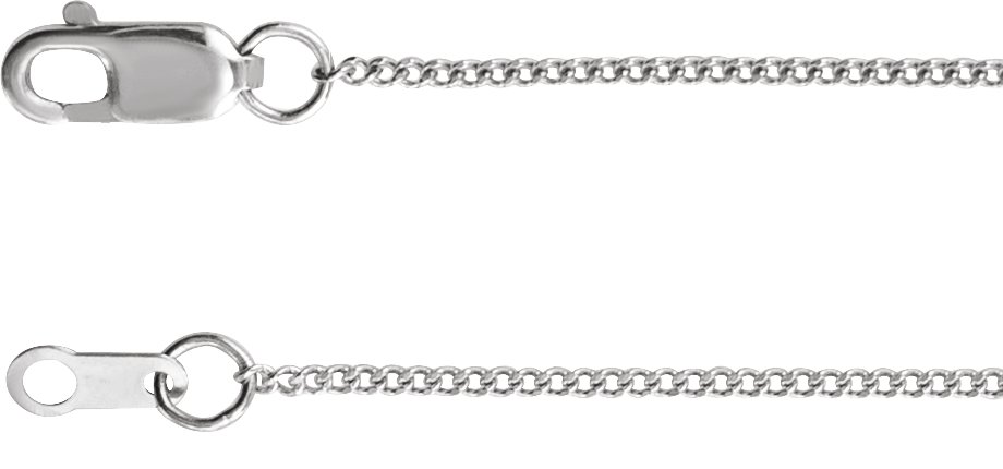 1 mm Diamond-Cut Curb Chain