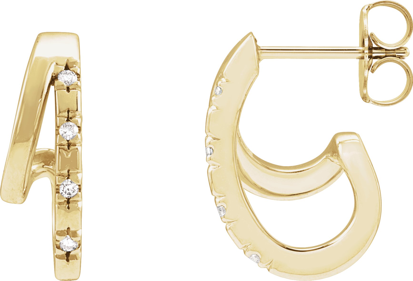 Accented Double Hoop Earrings