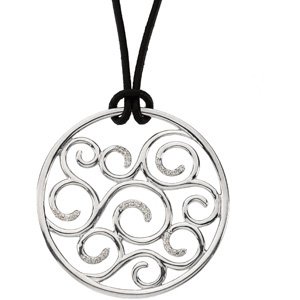 Accented Scroll Necklace or Pendant