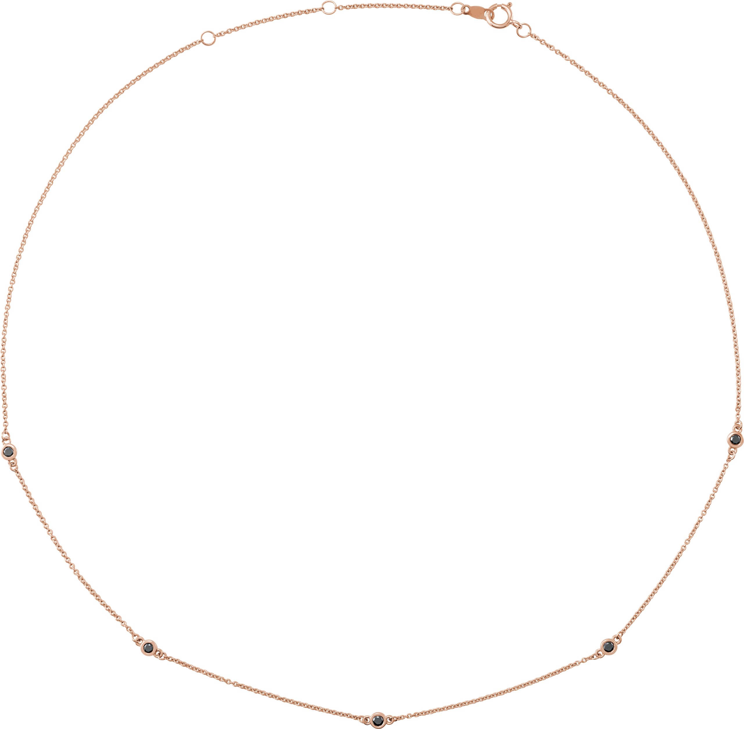 Bezel-Set Station Necklace
