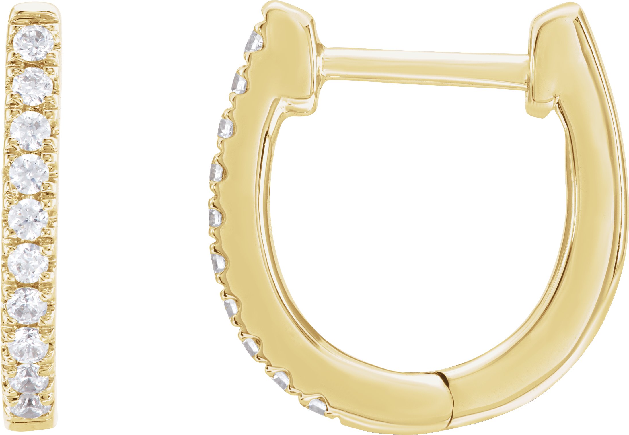 Accented U-Hoop Earrings