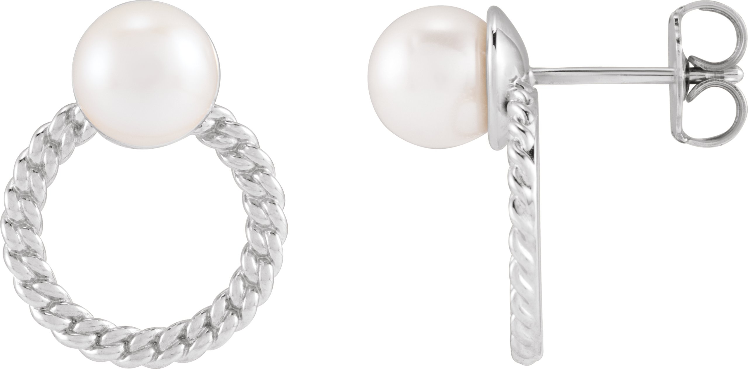 Pearl & Chain Earrings