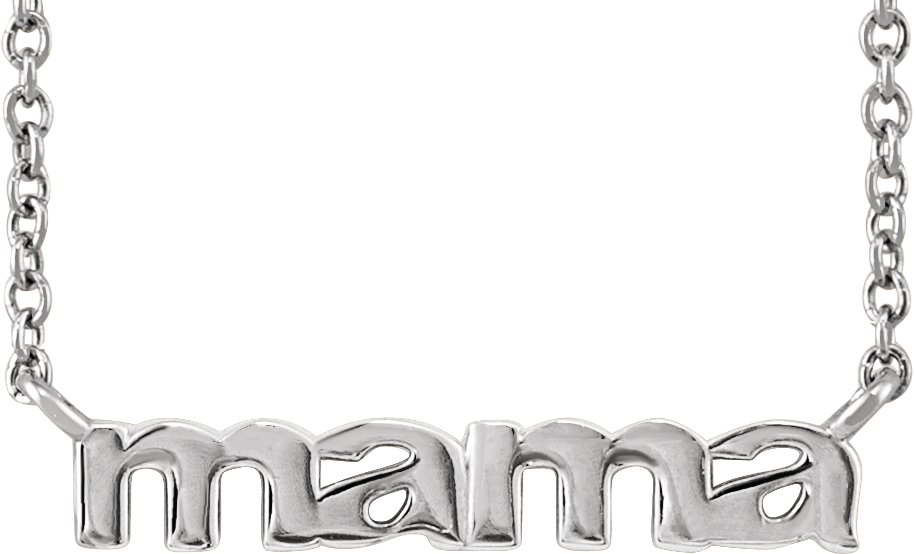 Mama Script Necklace or Center