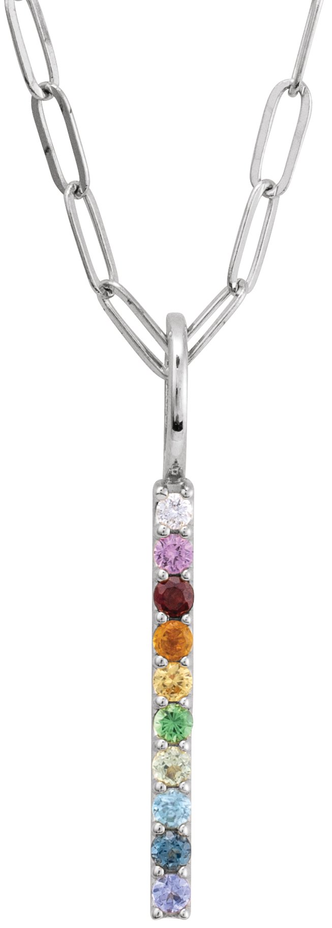 Rainbow Bar Necklace or Charm/Pendant