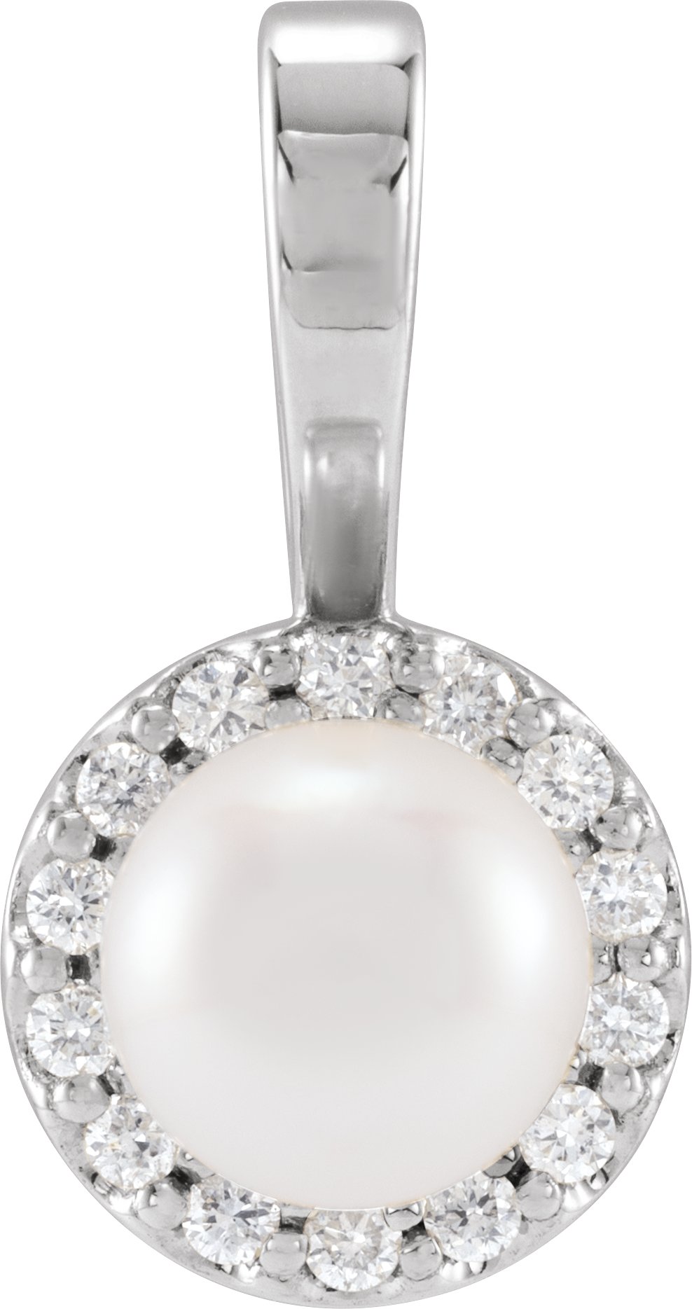 Halo-Style Pearl Pendant