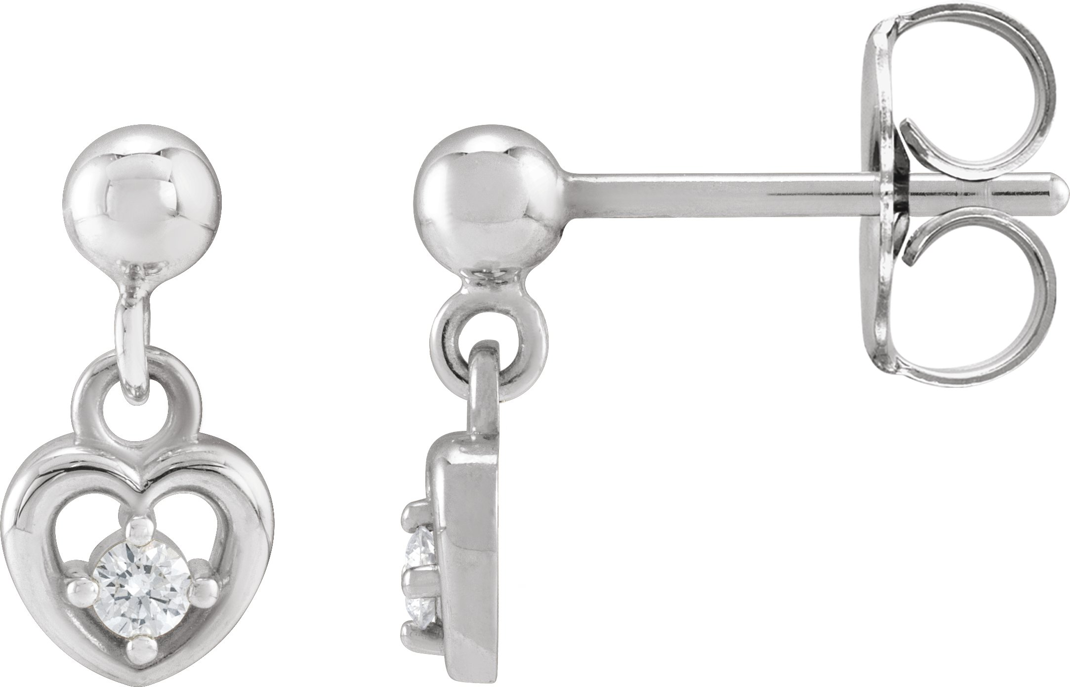 Accented Heart Earrings