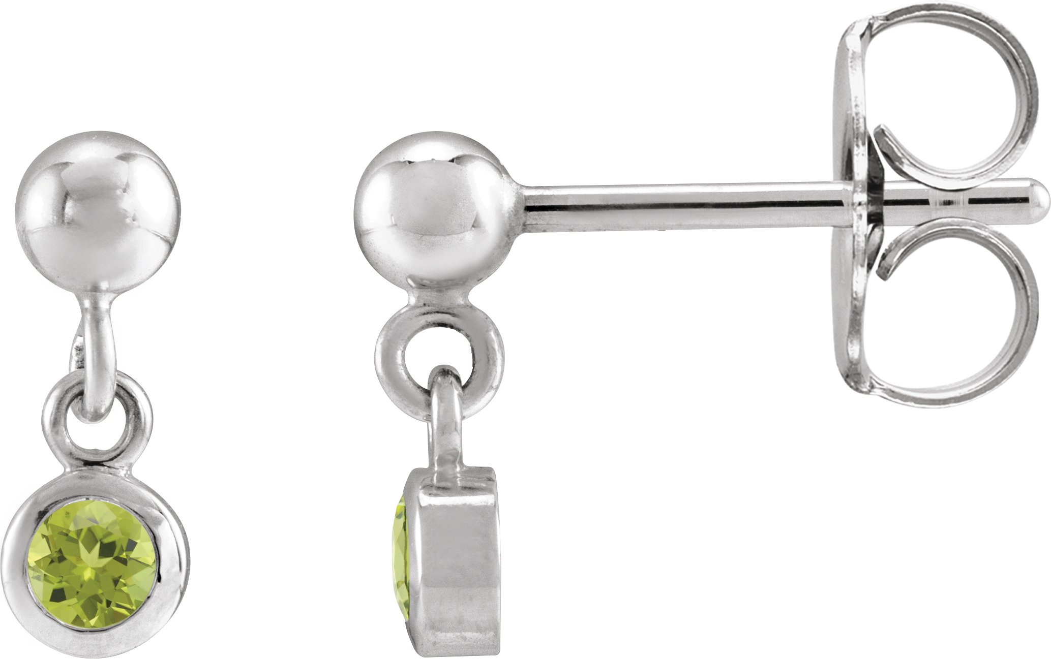 Micro-Bezel Dangle Earrings