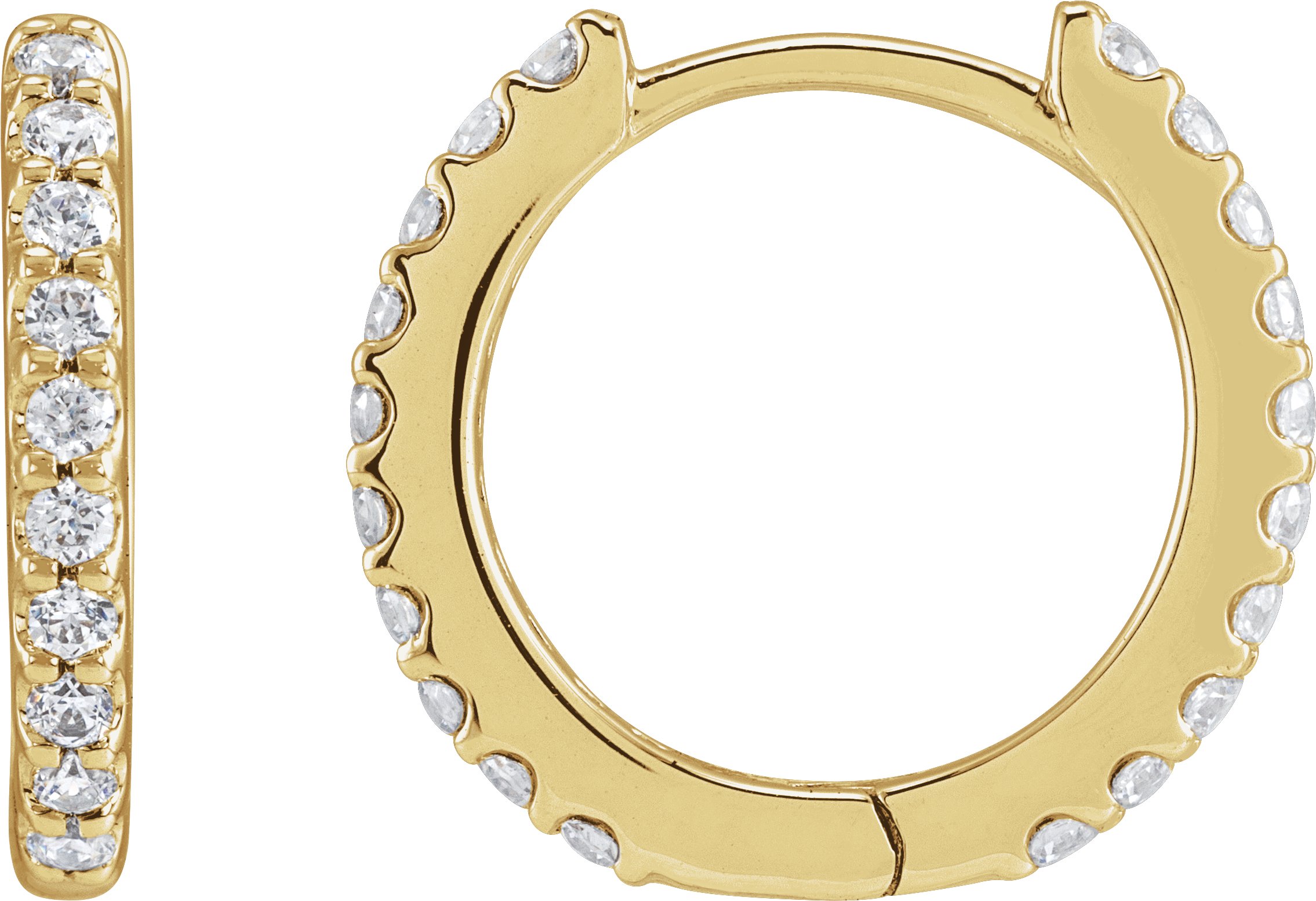 Accented Huggie Earrings