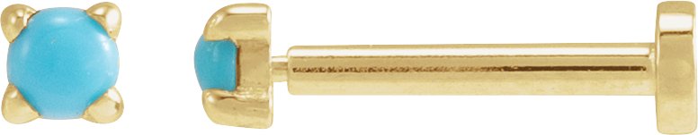 Round Rose-Cut 4-Prong Claw Stud Earrings