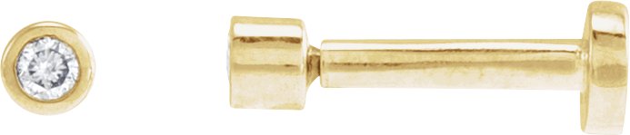 Round Bezel-Set Earrings
