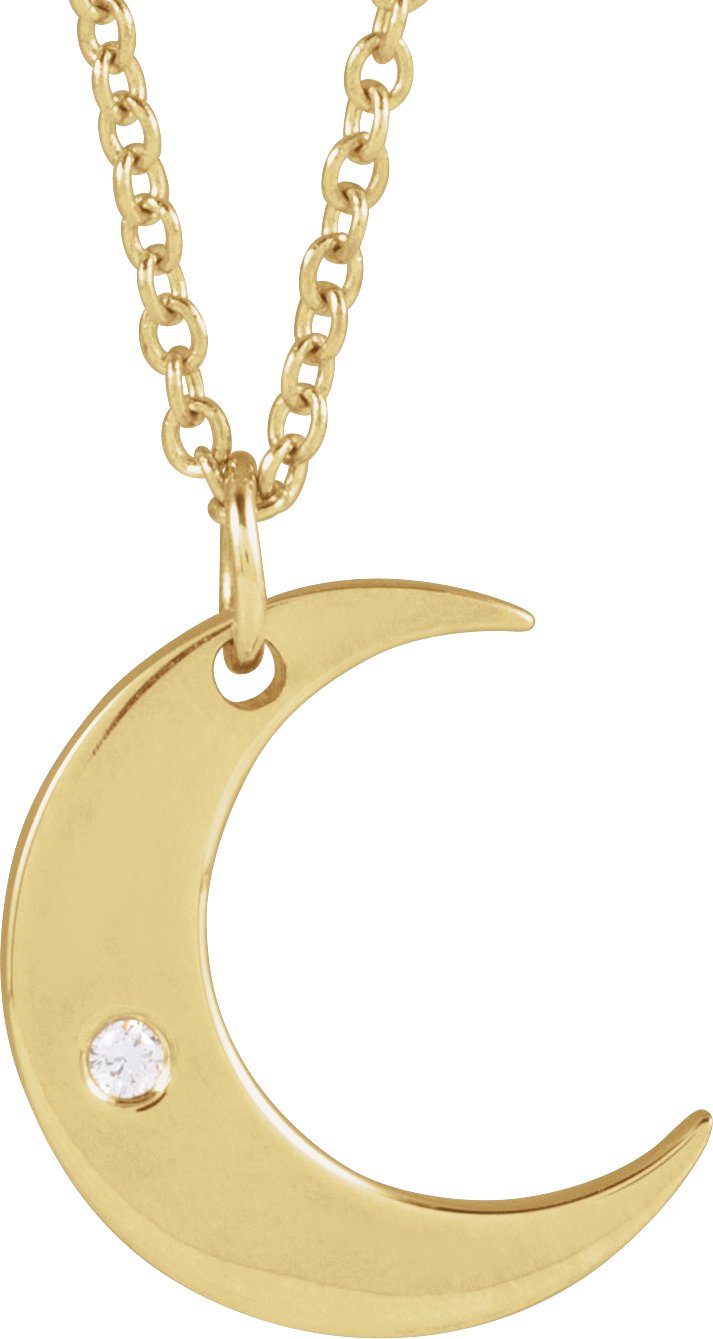Crescent Moon Necklace or Pendant