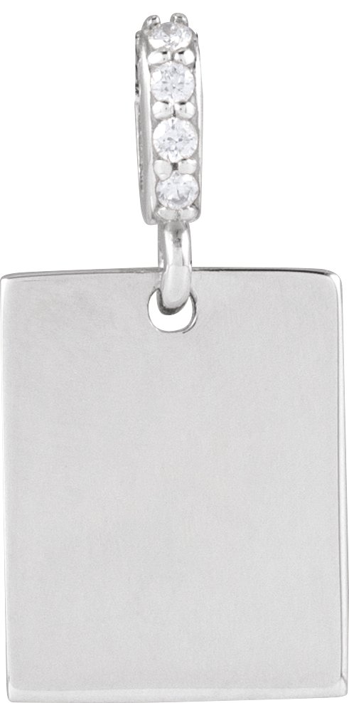 Engravable Accented Necklace or Pendant