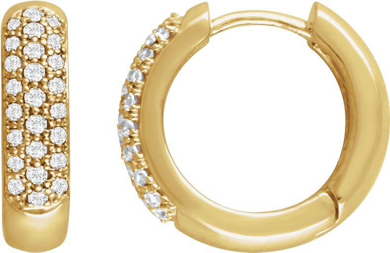 Pavé-Style Hoop Earrings