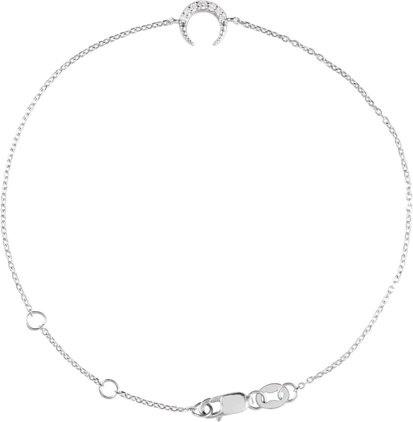 Accented Crescent Moon Bracelet