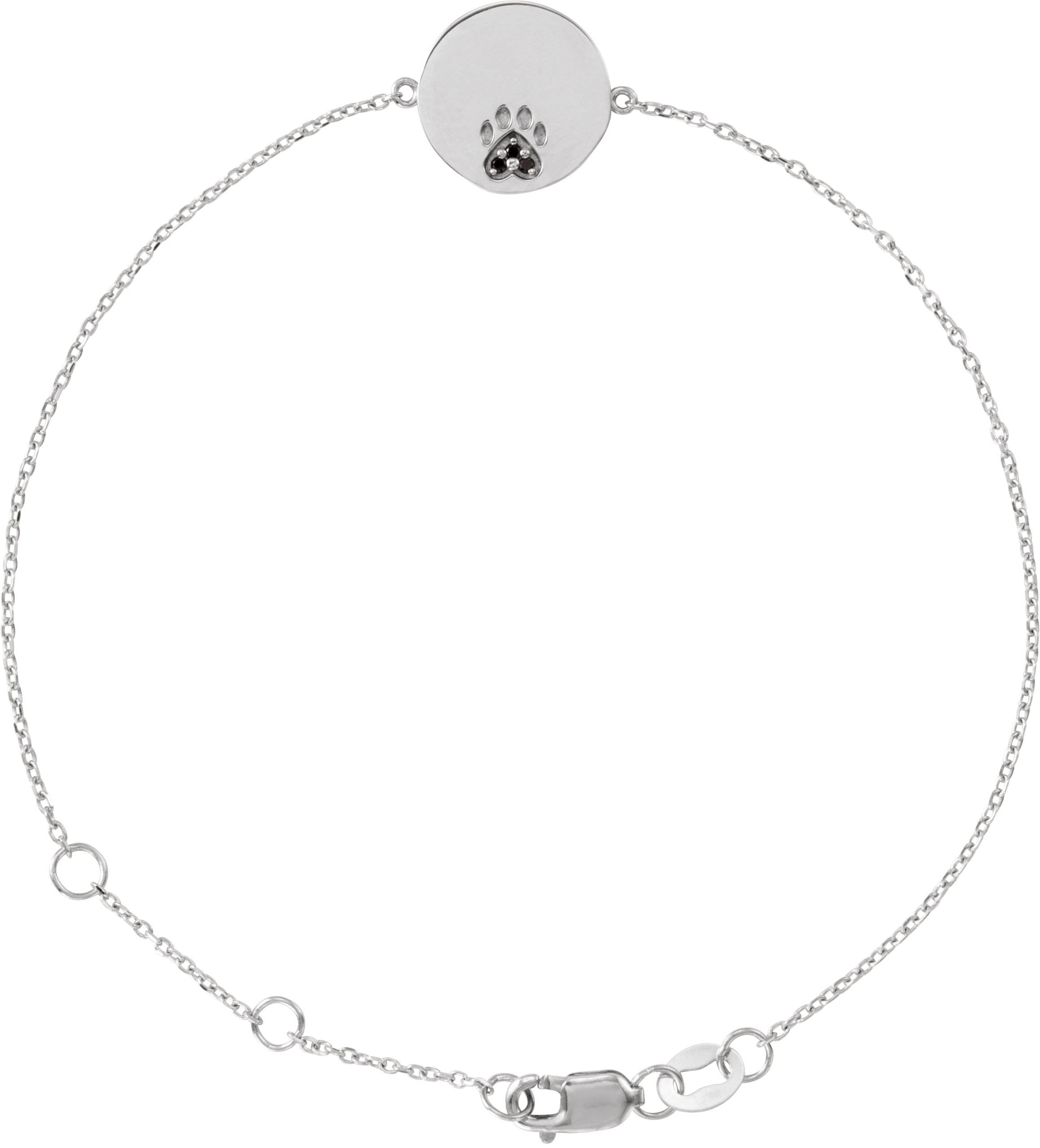 Engravable Paw Print Bracelet
