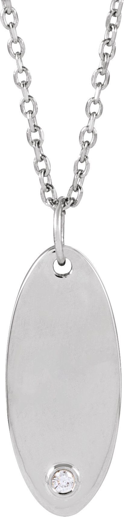 Engravable Accented Necklace or Pendant