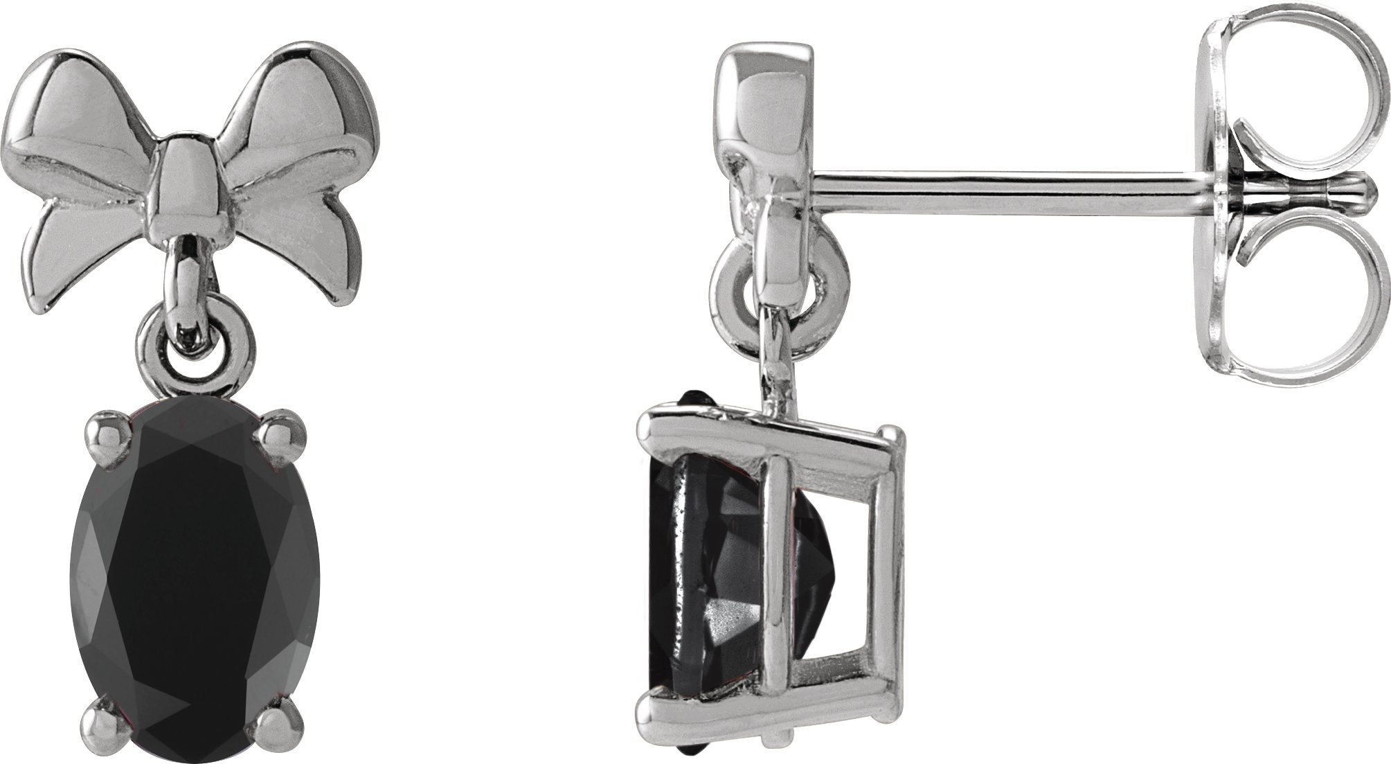 Solitaire Bow Earrings