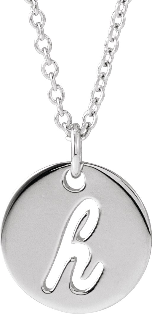 Script Initial Necklace or Pendant