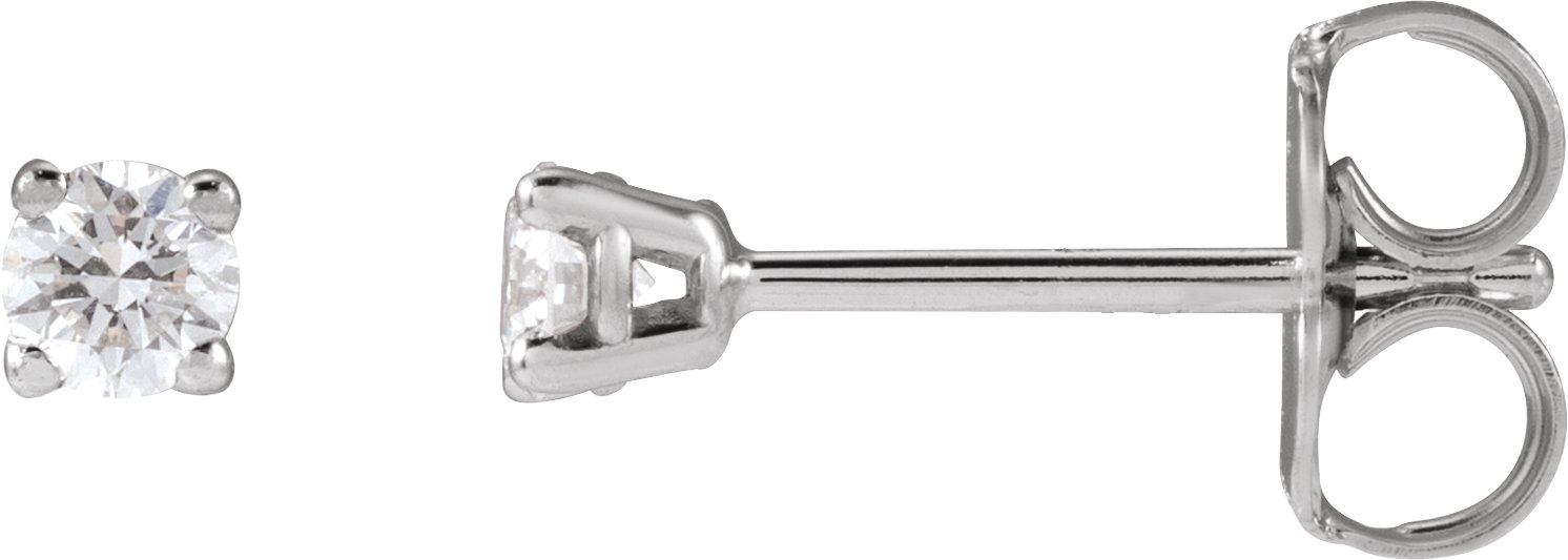 Round 4-Prong Lightweight Stud Earrings