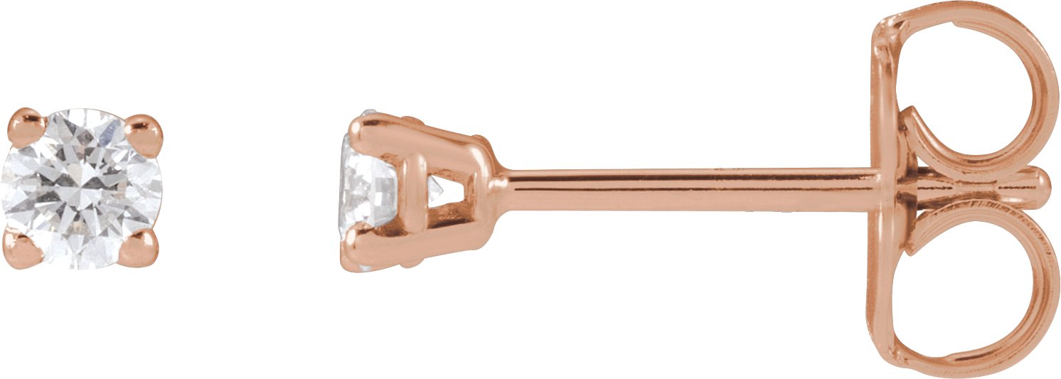 Round 4-Prong Lightweight Stud Earrings