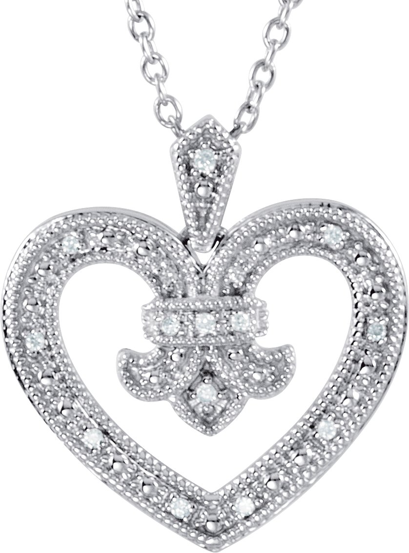 Fleur-de-lis Heart Necklace