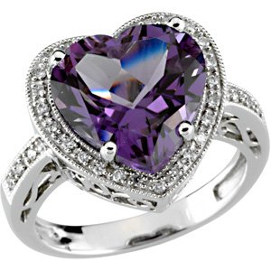 Halo-Style Heart Ring