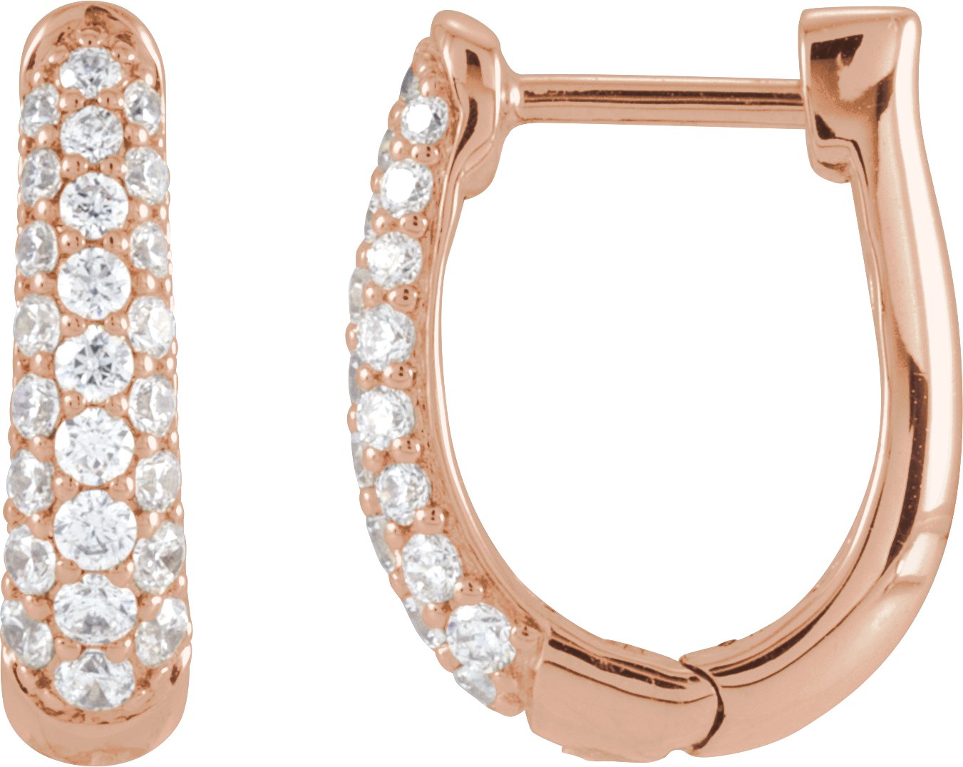 Accented U-Hoop Earrings