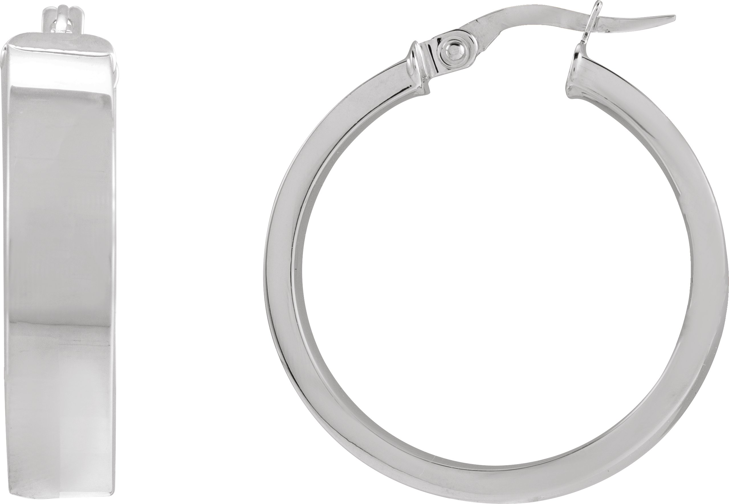 Flat Tube Hoop Earrings
