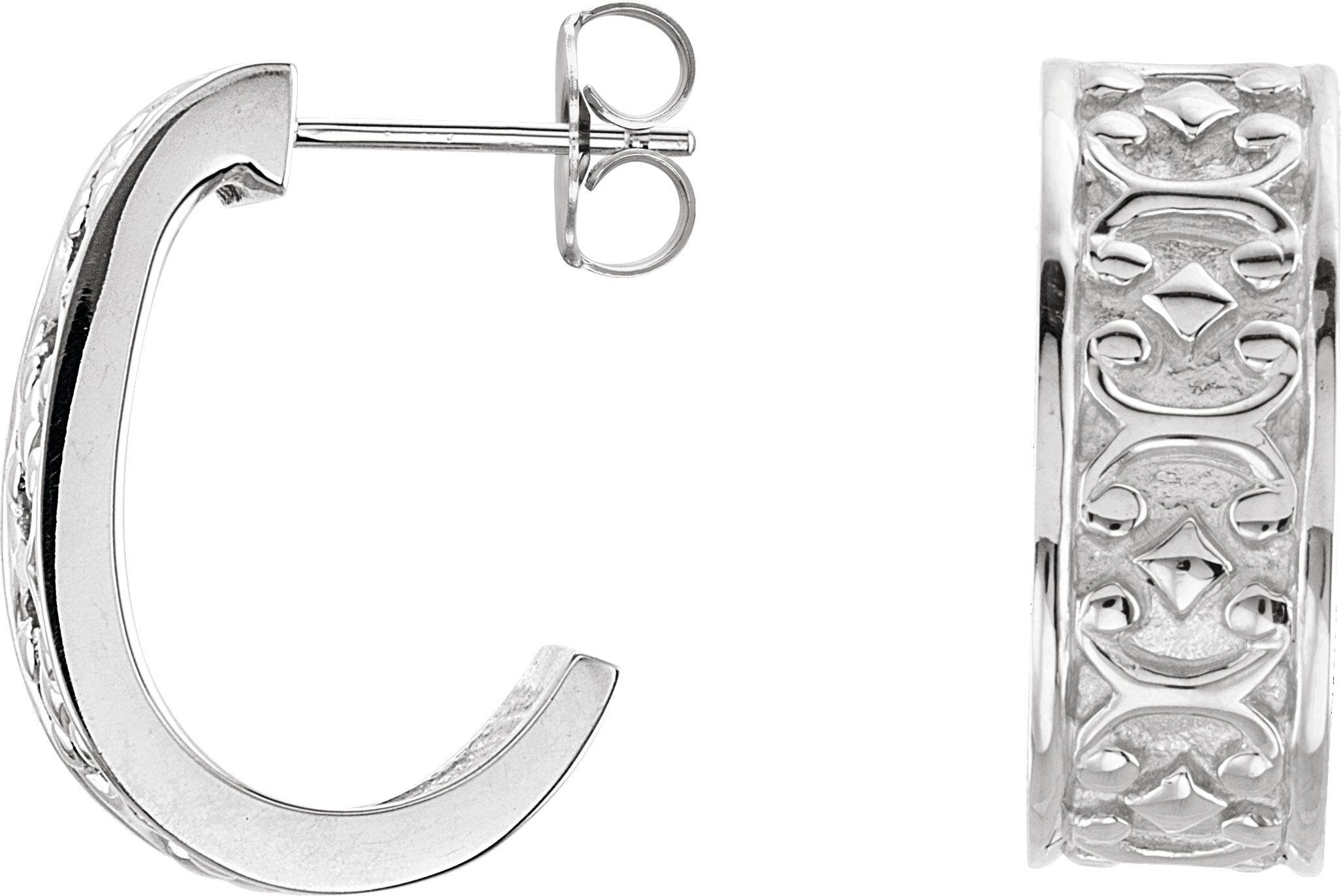 J-Hoop Earrings
