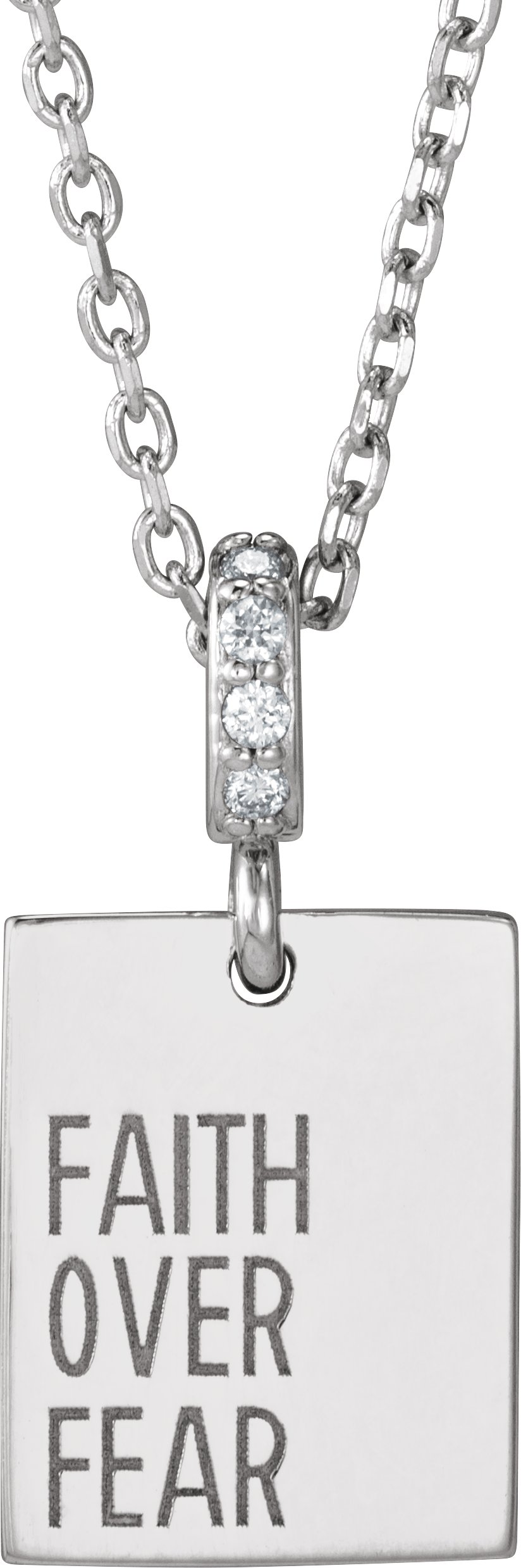 Faith Over Fear Neckalce or Pendant