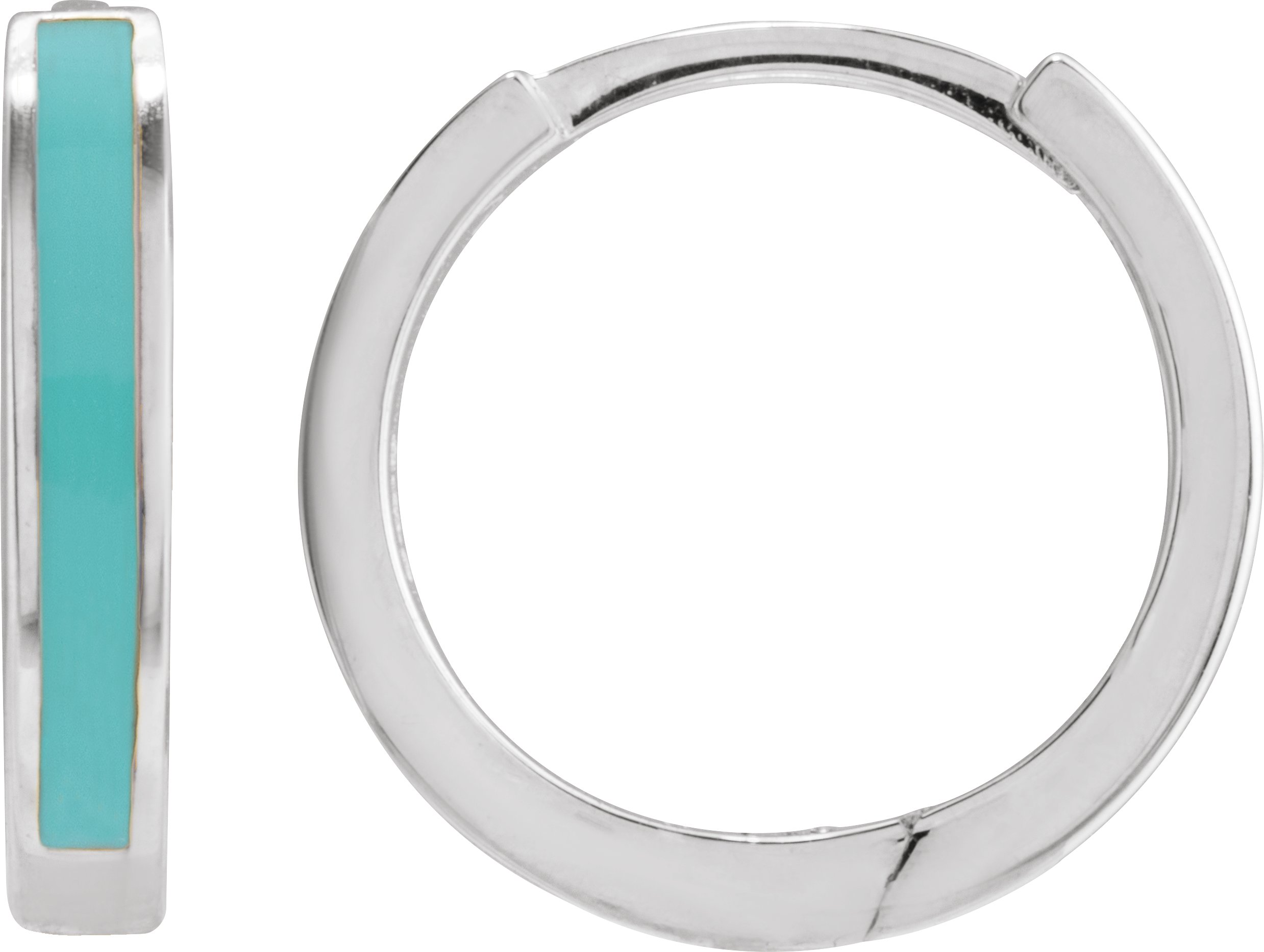 Enamel Hoop Earrings