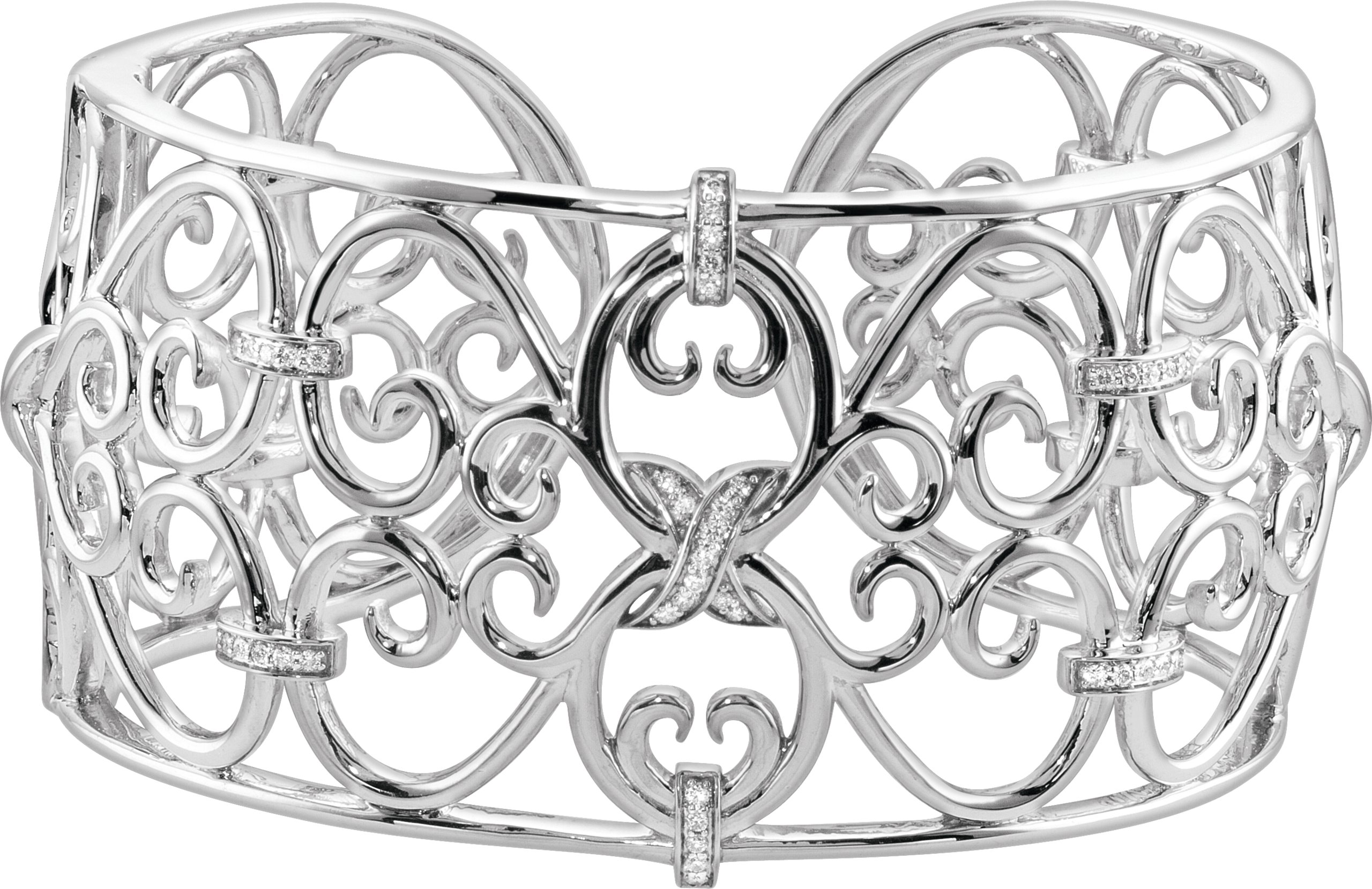 Filigree Scroll Cuff Bracelet