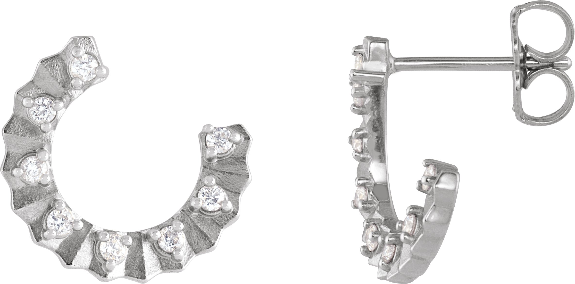 Accented Forward-Facing Earrings