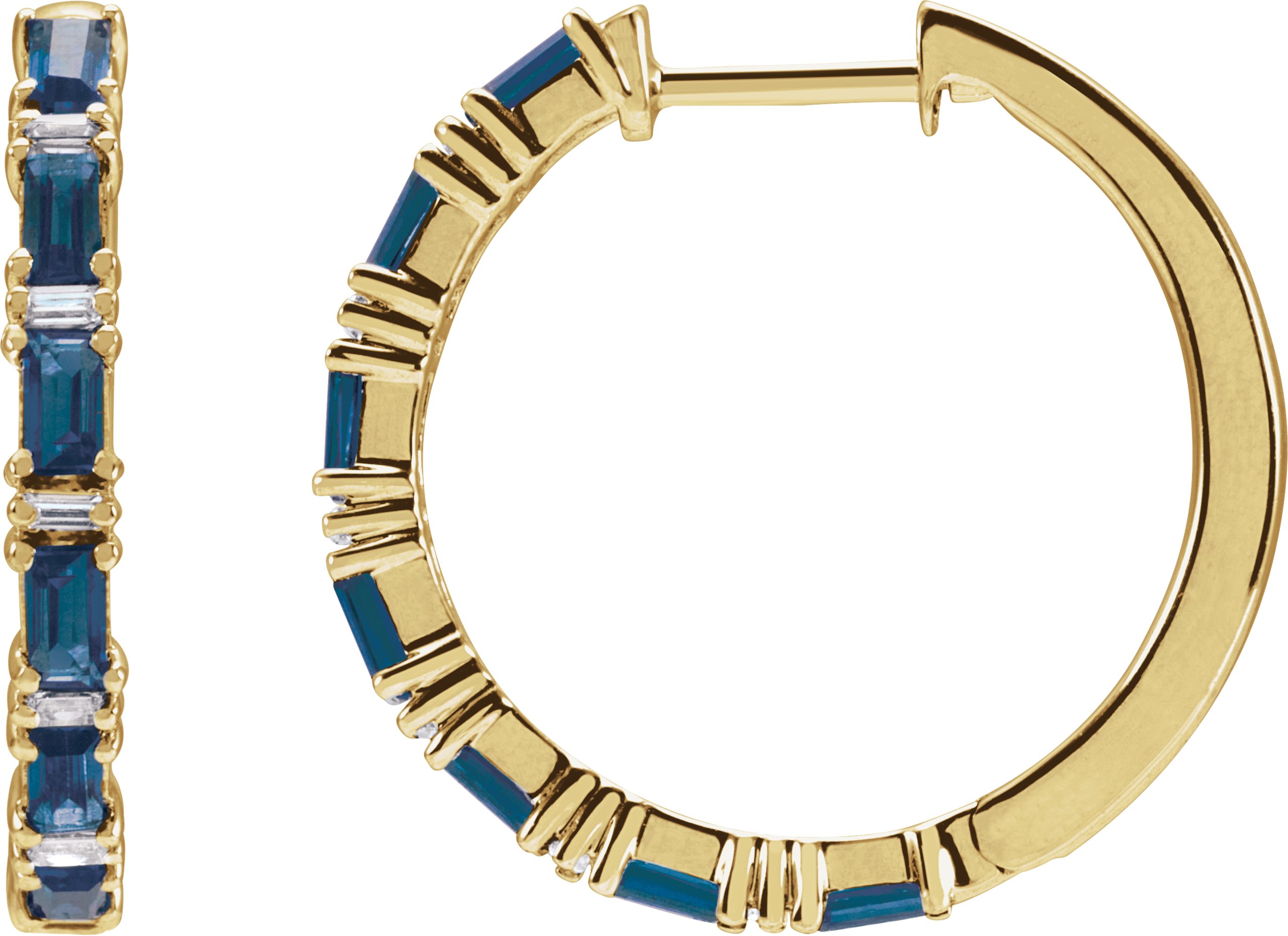 Accented Hoop Earrings